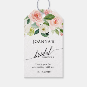 Etiqueta Para Presente Chá de panela Botânico Floral Cor-de-Rosa Pregad
