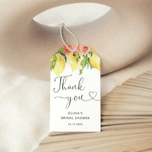Etiqueta Para Presente Chá de panela Botânico Lemon Obrigado Tags Favoráv