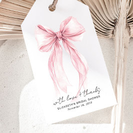 Etiqueta Para Presente Chá de panela de Aquarela do Arco Coquetel rosa