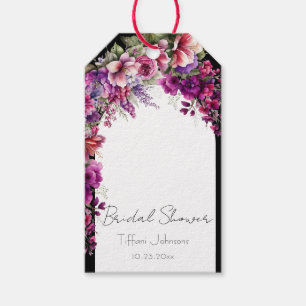 Etiqueta Para Presente Chá de panela de Arco Floral Negrito