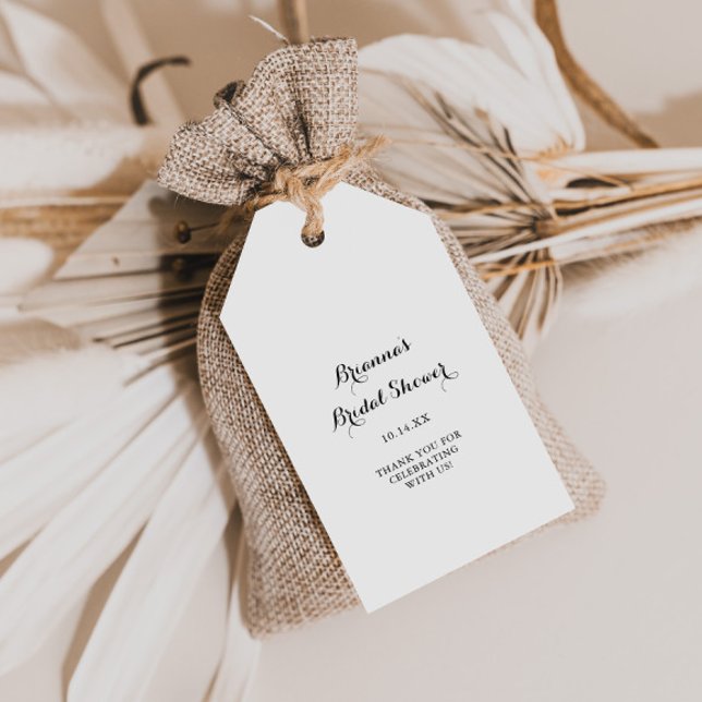 Etiqueta Para Presente Chá de panela de Caligrafia Moderna (Criador carregado)