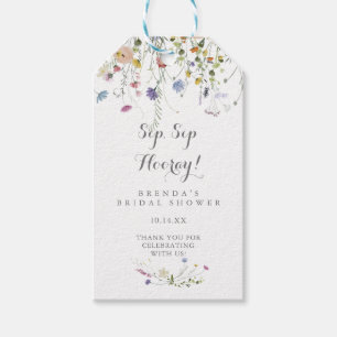 Etiqueta Para Presente Chá de panela de Hooray Sip Sip Sip Wild Colort