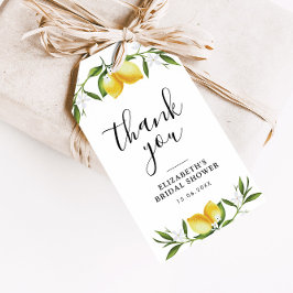 Etiqueta Para Presente chá de panela de limões de aquarelas