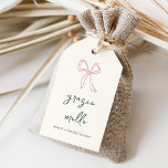 Etiqueta Para Presente Chá de panela de manual Dolce Vita<br><div class="desc">Este belo design de inspiração italiana apresenta uma letra cursiva estilo manuscrito verde,  acentuada com uma ilustração de arco de fita rosa. Estas elegantes etiquetas de favorecimento do chá de panela mediterrânico apresentam "grazie mille" em escrita manuscrita com o seu nome de evento por baixo.</div>