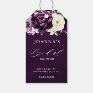 Etiqueta Para Presente Chá de panela De Marfim Gi De Plum Roxo