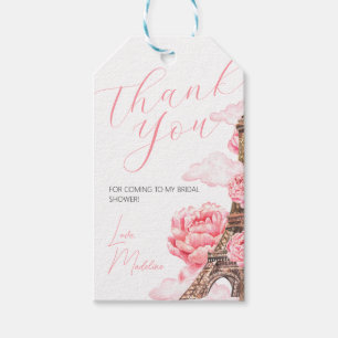 Etiqueta Para Presente Chá de panela de Paris Obrigado