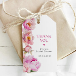 Etiqueta Para Presente Chá de panela de pénia rosa brilhante obrigado voc