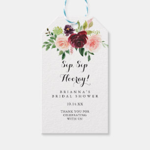 Etiqueta Para Presente Chá de panela De Porta De Sip Floral Primavera