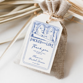 Etiqueta Para Presente Chá de panela de sardos com palha branca, obrigado