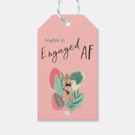 Etiqueta Para Presente Chá de panela de solha rosa e preto AF