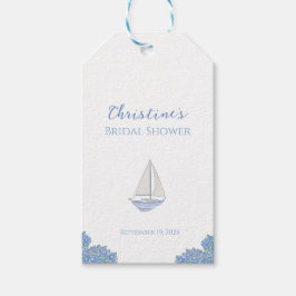 Etiqueta Para Presente Chá de panela de veleiro costeiro obrigado