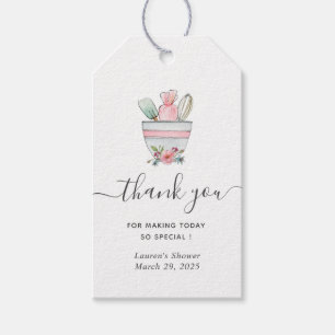 Etiqueta Para Presente Chá de panela dos utensílios de assar Obrigado Eti