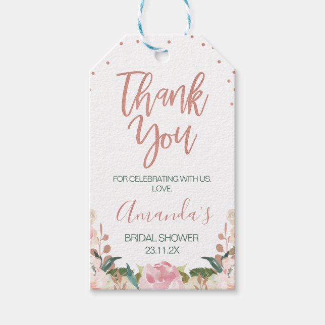 Etiqueta Para Presente Chá de panela Dourado Brunbble (Frente)