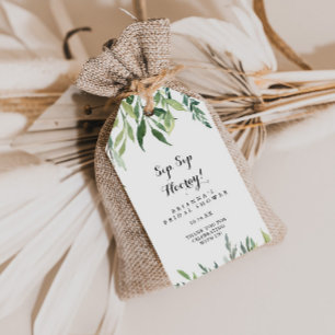 Etiqueta Para Presente Chá de panela Elegante de Sip Sip Sip Hooray