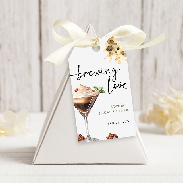 Etiqueta Para Presente Chá de panela Espresso Martini (Criador carregado)