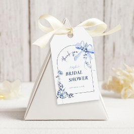 Etiqueta Para Presente Chá de panela Floral Azul