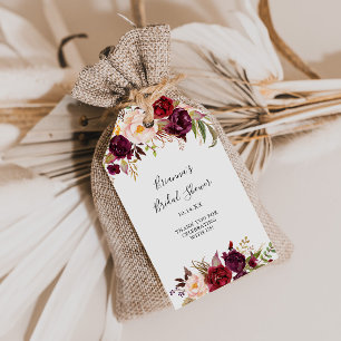 Etiqueta Para Presente Chá de panela Floral Colorida Russo Boho
