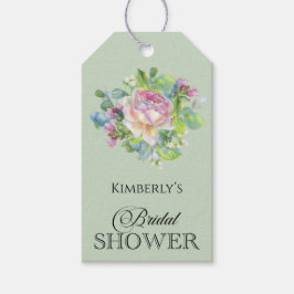 Etiqueta Para Presente Chá de panela Floral Rustic Watercolor