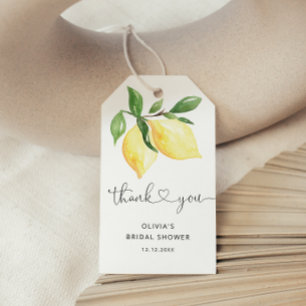 Etiqueta Para Presente Chá de panela Lemon Obrigado Tags Favoráveis