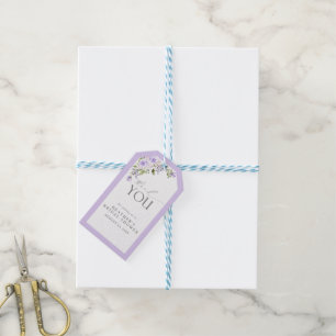Etiqueta Para Presente Chá de panela Lilac Elegante Pessoal