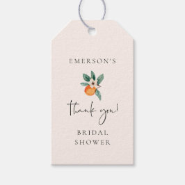 Etiqueta Para Presente Chá de panela Orange Blossom Favorece a marca de p