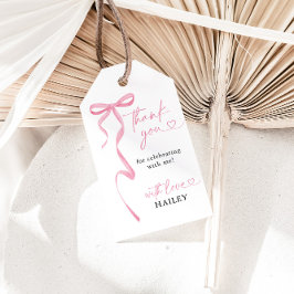 Etiqueta Para Presente Chá de panela Rosa, Arco Obrigado, Marcas Favoráve