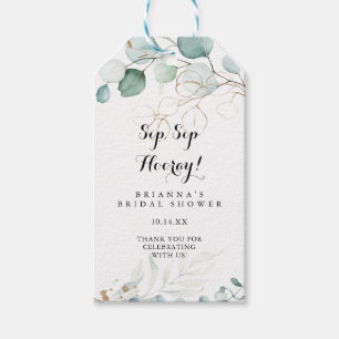 Etiqueta Para Presente Chá de panela Russo Dourado De Sip Sip Hooray