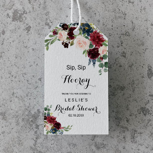 Etiqueta Para Presente Chá de panela Rústico De Sip Sip Hooray