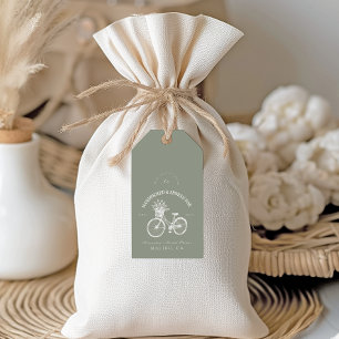 Etiqueta Para Presente Chá Floral Russo Bicicleta