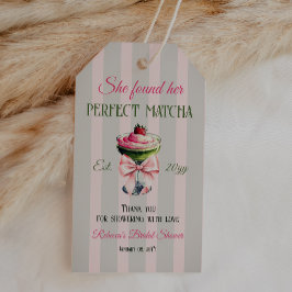Etiqueta Para Presente Chá Revelação Rosa com Laço Rosa e Morango Retro P