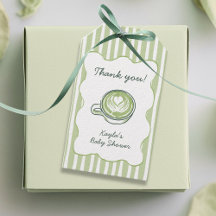 Chá Verde Matcha Baby Shower Obrigado