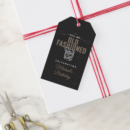 Etiqueta Para Presente Chame-me de Aniversário do Whiskey Cocktail