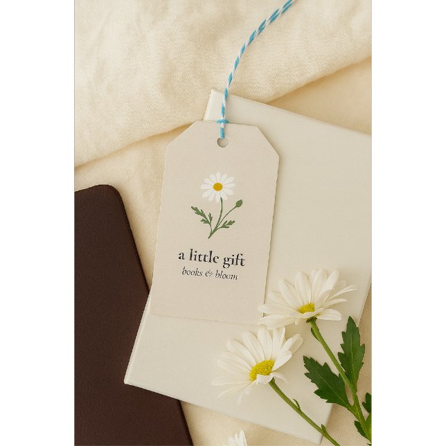 Etiqueta Para Presente Chamomile Sprig - Soft Cream (Criador carregado)