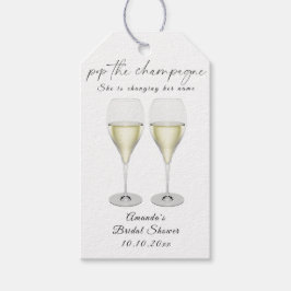 Etiqueta Para Presente Champagne Bridal shower