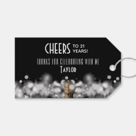 Etiqueta Para Presente Champanhe a Favor do Partido Negro