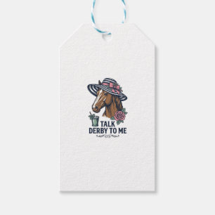 Etiqueta Para Presente Chapéu de Cavalo Derby Vintage Design Fale Derby C