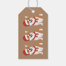 Chapéu de Papai Noel Corgi de Natal - Marrom Caram