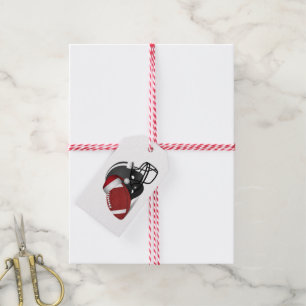 Etiqueta Para Presente Chapéu de Papai Noel de Futebol e Natal de Capacet