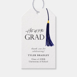 Etiqueta Para Presente Chapéus Para Formando A Graduação De Tassel Azul E