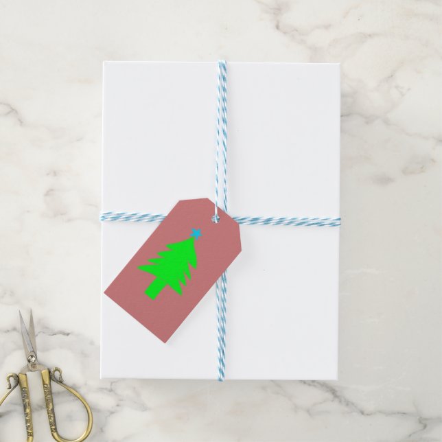 Etiqueta Para Presente CHAVEIRO da árvore de cristms CUTE (Com cordão)