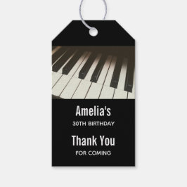 Etiqueta Para Presente Chaves do Piano - Na moda Black & White Photoião