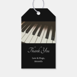 Etiqueta Para Presente Chaves do Piano - Na moda Black & White Photoião