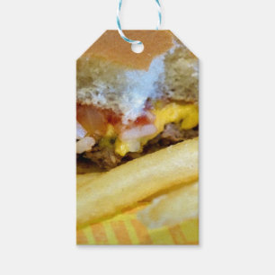 Etiqueta Para Presente Cheeseburger e Fries