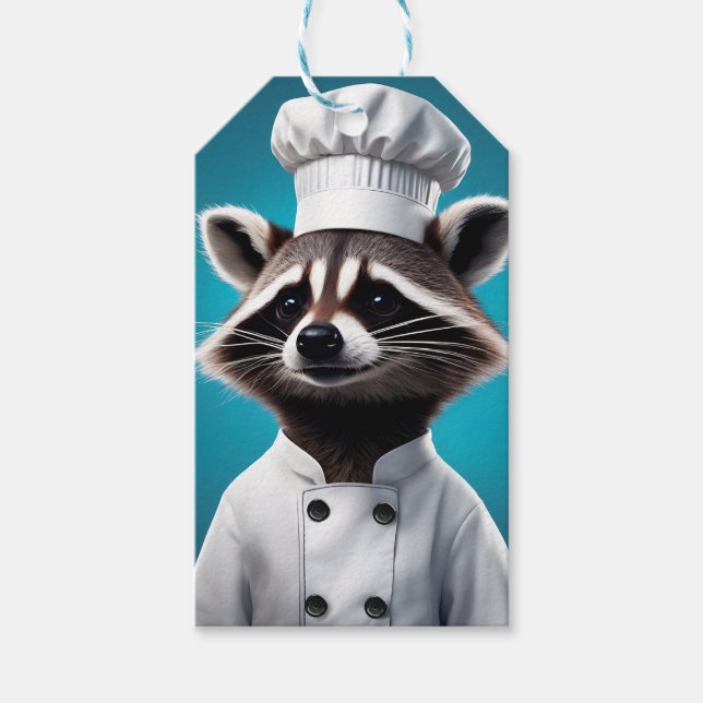 Etiqueta Para Presente Chef Raccoon (Frente)