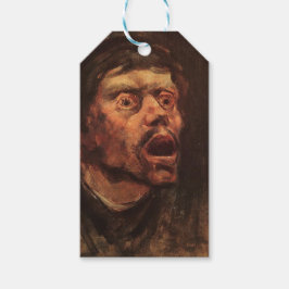 Etiqueta Para Presente Chefe de um Homem Irritado (Tristeza e Sofrimento)