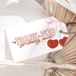 Etiqueta Para Presente Cherry First Coquette Girls Birthday Favor