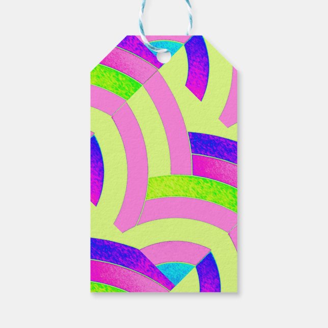 Etiqueta Para Presente chic chevrons sofisticados (Verso)
