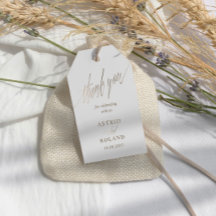 Chic Faux Dourado Metálico Caligrafia Casamento