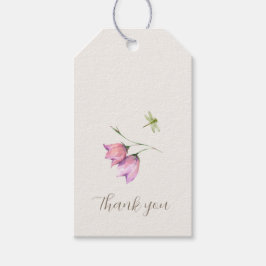 Etiqueta Para Presente Chic Floral Tendências Bugs Floresta Obrigado
