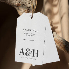 Etiqueta Para Presente Chic Minimalista Simples Elegante De Casamento